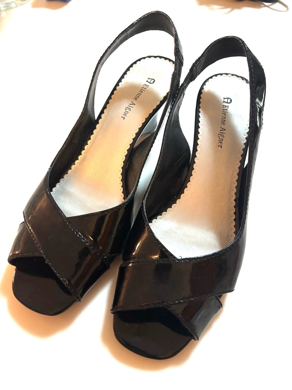 Patent Leather Slingback Heels